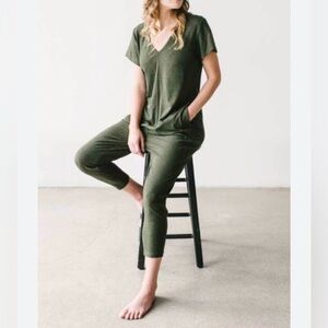 Smash + Tess Sunday Romper, Olive Green, Medium
